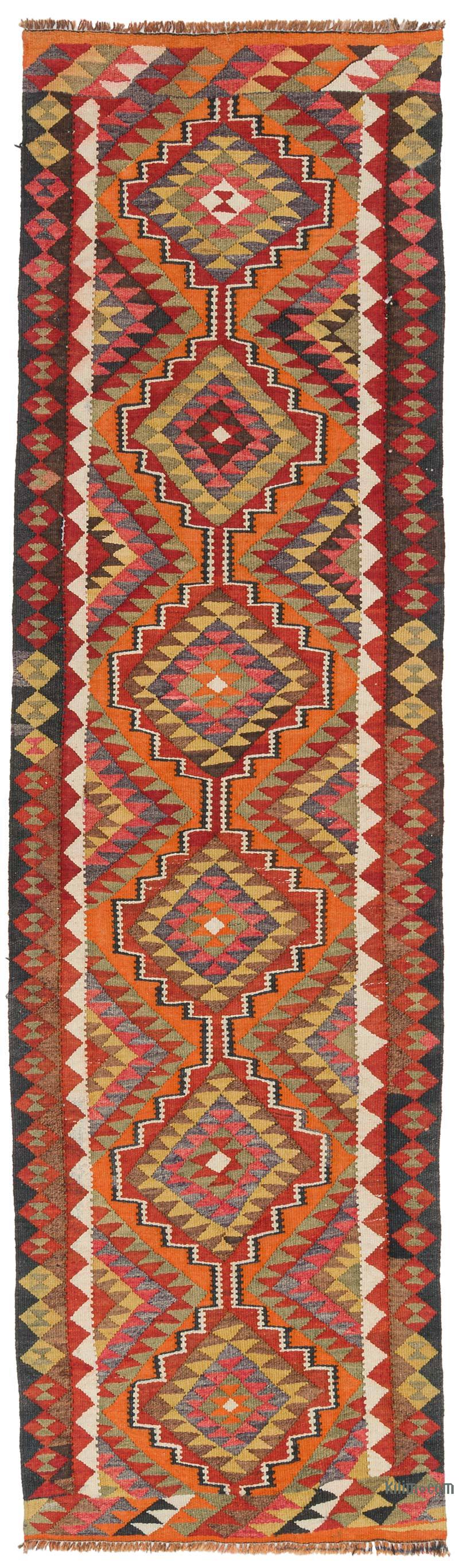 Alfombra Kilim Tribal Vintage - 86 cm x 305 cm - K0073190
