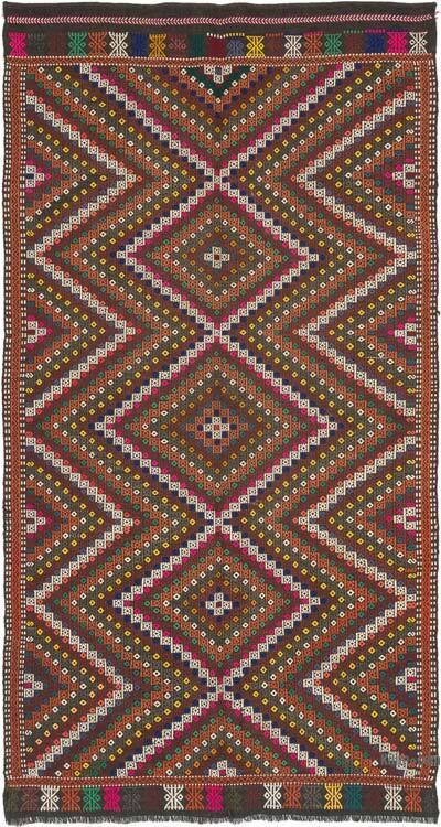 Vintage Anatolian Jijim Rug - 5' 5" x 10' 4" (65" x 124")