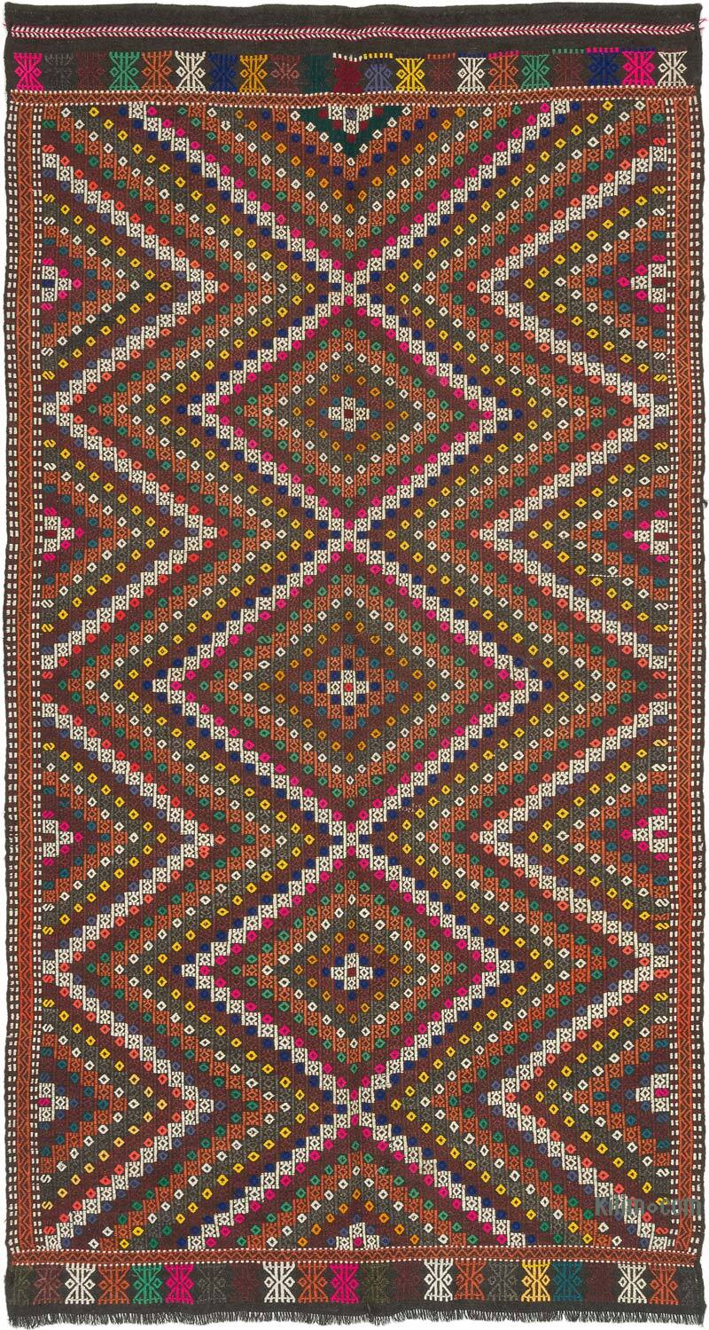 Vintage Anatolian Jijim Rug - 5' 5" x 10' 4" (65" x 124") - K0073194
