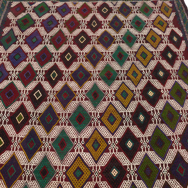 Vintage Anatolian Jijim Rug - 4' 7" x 5' 8" (55" x 68") - K0073197