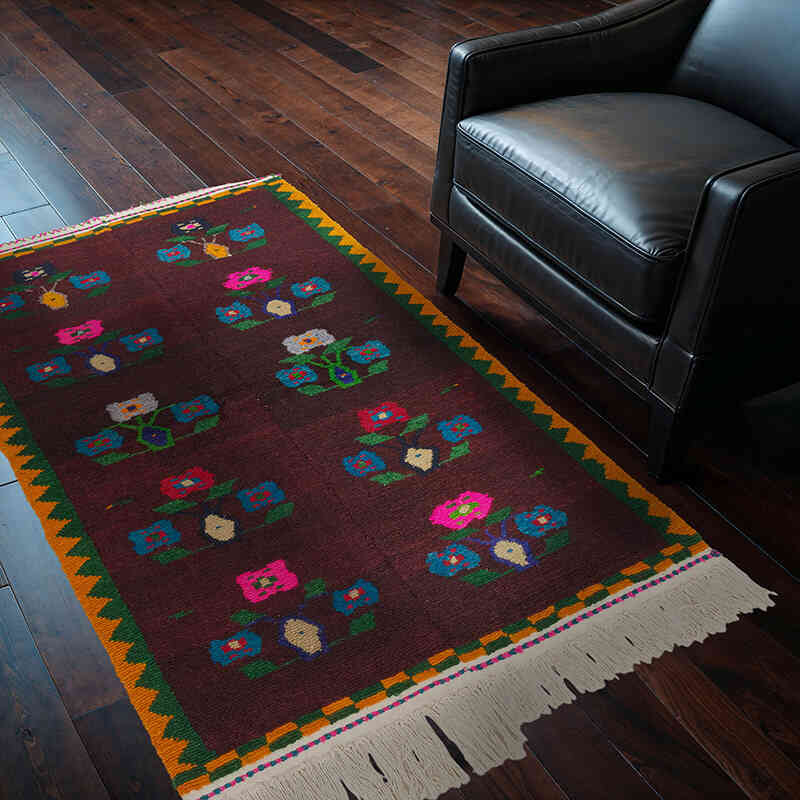 Vintage Anatolian Tulu Rug - 3' 10" x 5' 6" (46" x 66") - K0073198