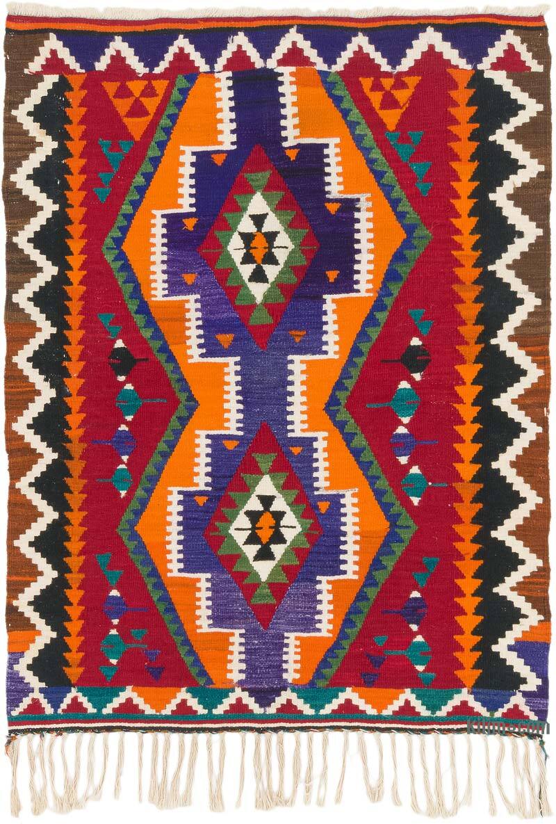Alfombra Vintage Kilim Turca - 98 cm x 130 cm - K0073199