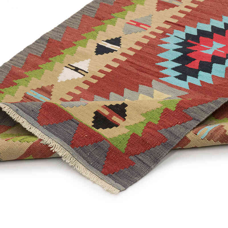 Vintage Turkish Kilim Runner - 2' 10" x 10' 6" (34" x 126") - K0073219