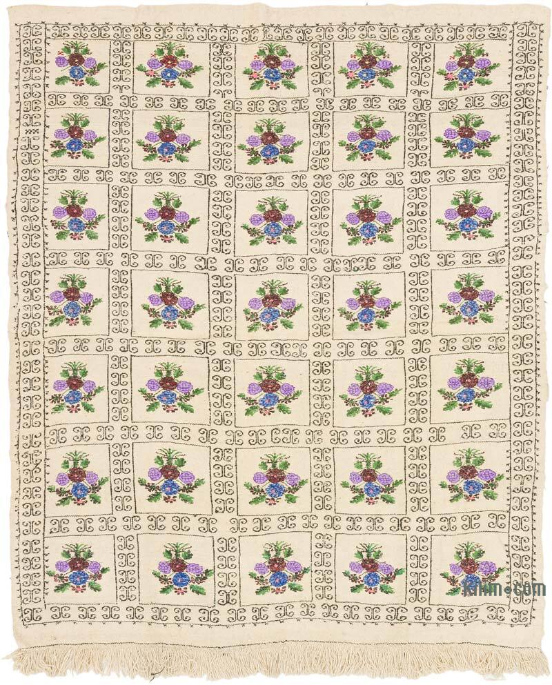 Vintage Anatolian Jijim Rug - 5' 8" x 6' 9" (68" x 81") - K0073224