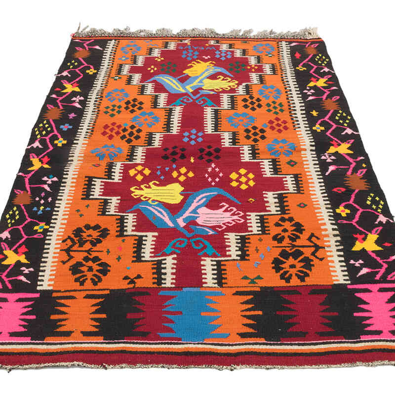 Alfombra Vintage Kilim Turca - 102 cm x 157 cm - K0073226