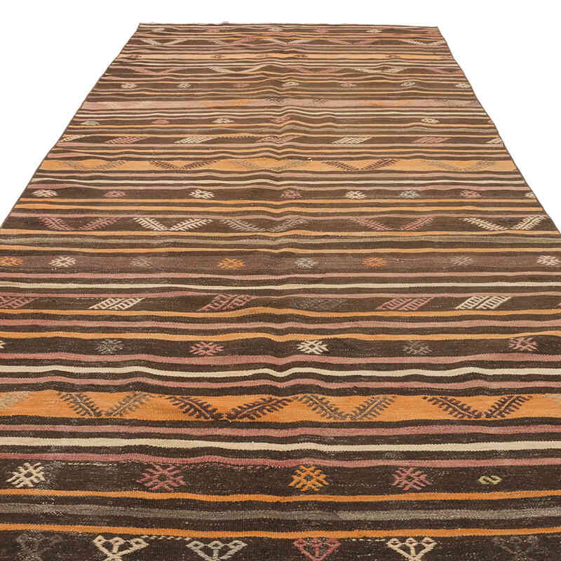 Vintage Turkish Kilim Rug - 5' 1" x 11' 4" (61" x 136") - K0073231