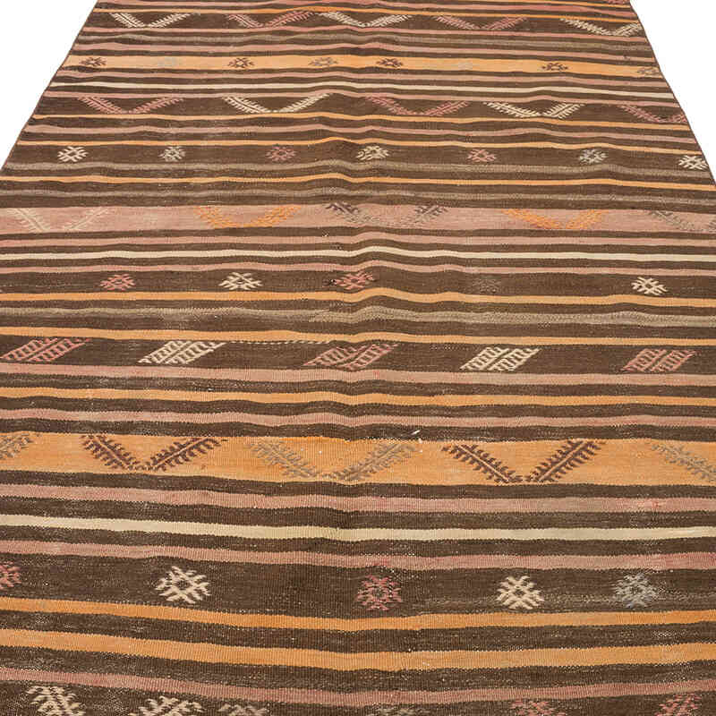 Vintage Turkish Kilim Rug - 5' 1" x 11' 4" (61" x 136") - K0073231