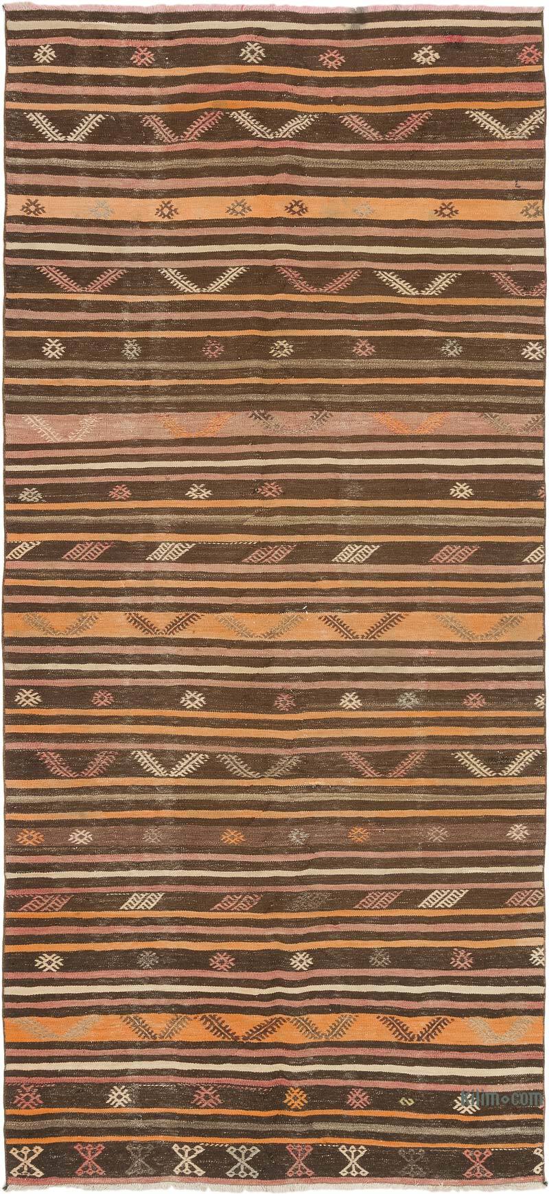 Vintage Turkish Kilim Rug - 5' 1" x 11' 4" (61" x 136") - K0073231