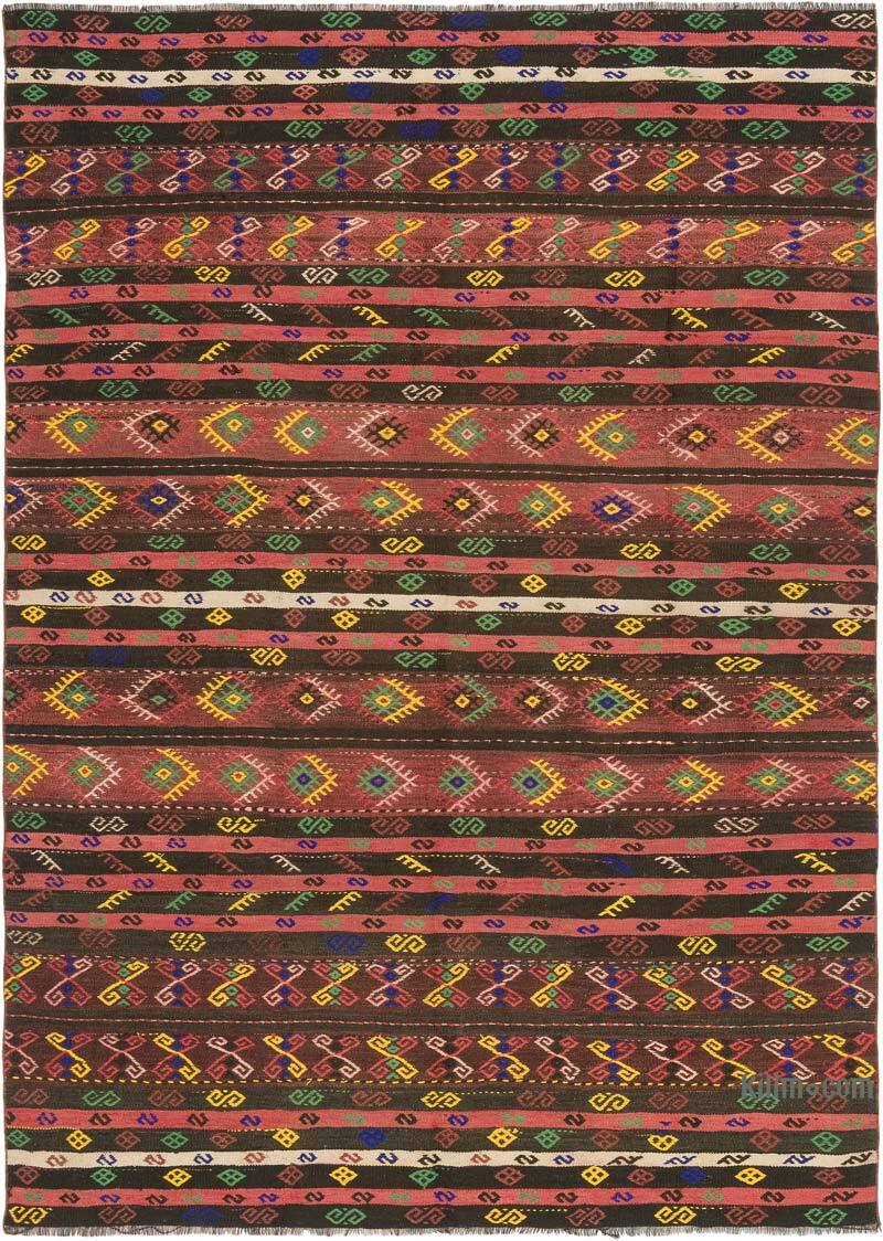 Vintage Turkish Kilim Rug - 6' 4" x 8' 9" (76" x 105") - K0073249