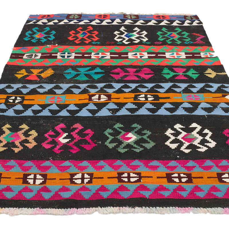 Alfombra Vintage Kilim Turca - 115 cm x 145 cm - K0073258