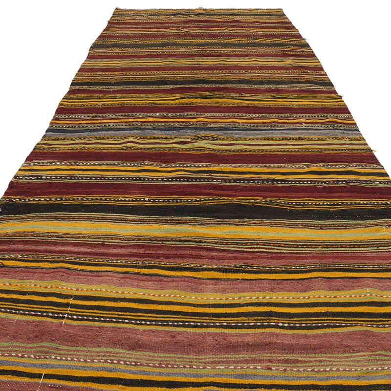 Vintage Turkish Kilim Rug - 4' 11" x 13' 3" (59" x 159") - K0073269