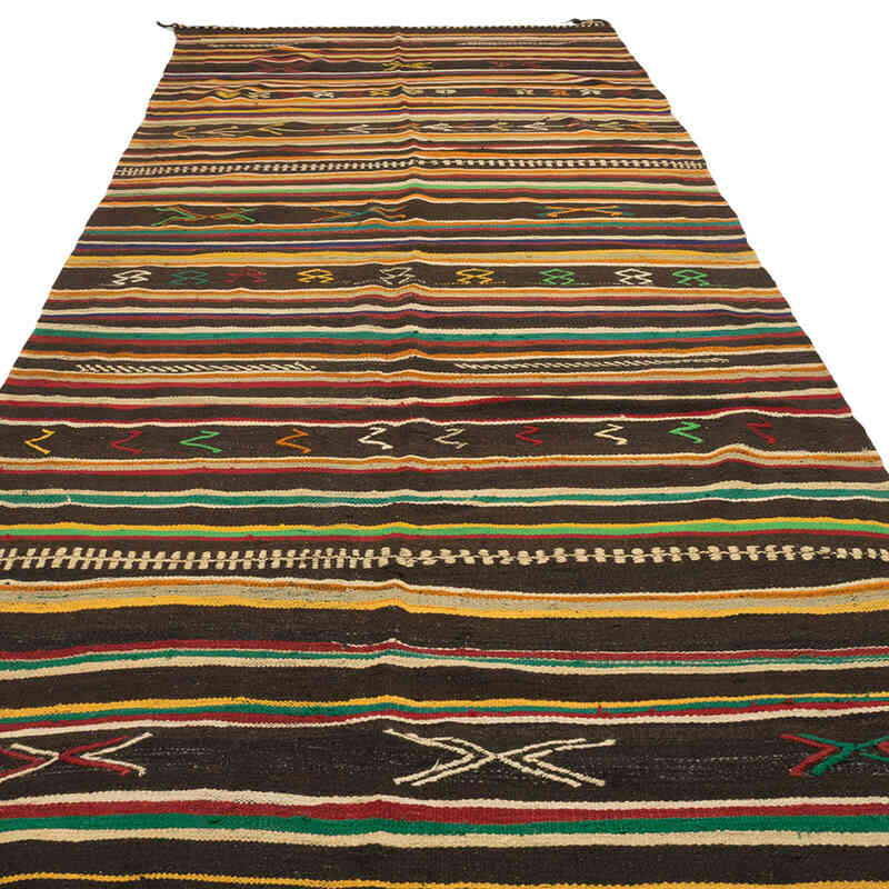 Vintage Turkish Kilim Rug - 5' 4" x 13' 11" (64" x 167") - K0073275