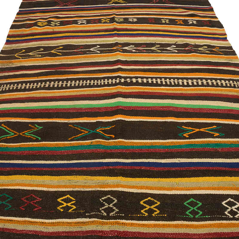 Vintage Turkish Kilim Rug - 5' 4" x 13' 11" (64" x 167") - K0073275