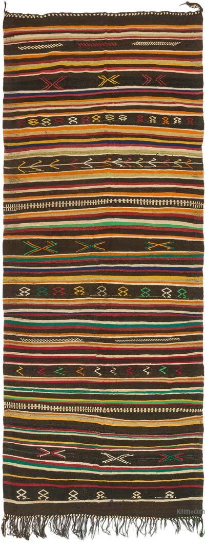 Vintage Turkish Kilim Rug - 5' 4" x 13' 11" (64" x 167")
