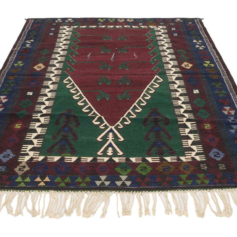 Alfombra Vintage Kilim Turca - 141 cm x 190 cm - K0073286