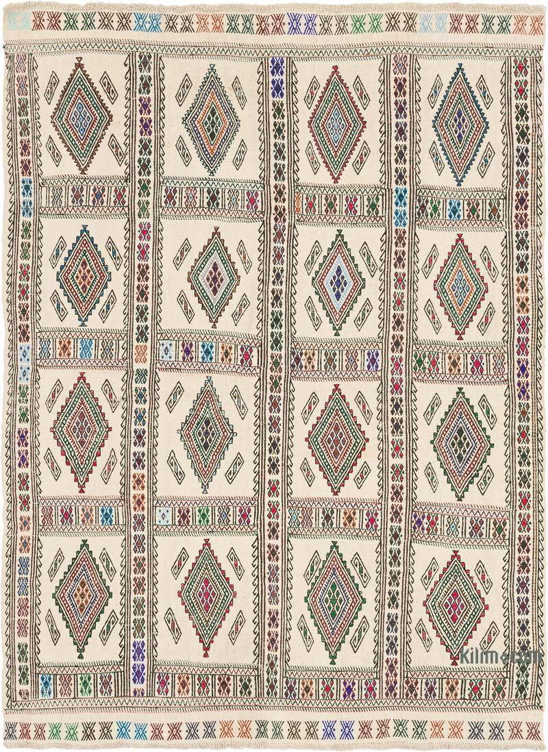 Vintage Anatolian Jijim Rug - 5' 3" x 7' 1" (63" x 85") - K0073289
