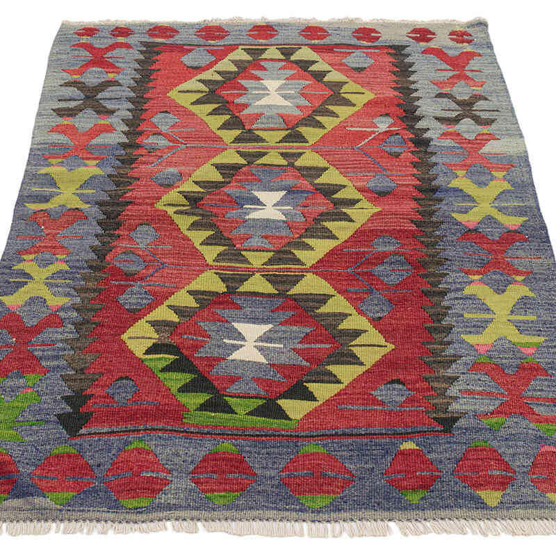 Vintage Turkish Kilim Rug - 2' 11" x 4' 2" (35" x 50") - K0073310