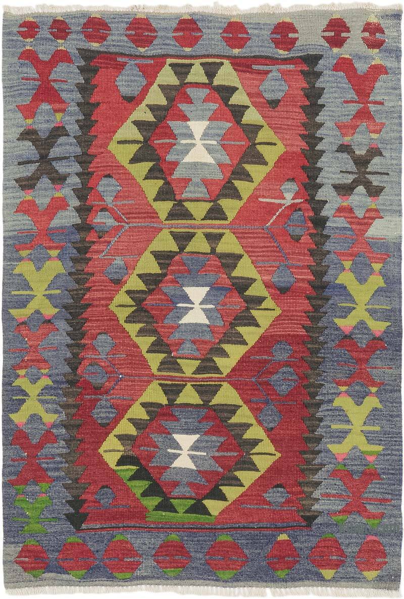 Vintage Turkish Kilim Rug - 2' 11" x 4' 2" (35" x 50") - K0073310