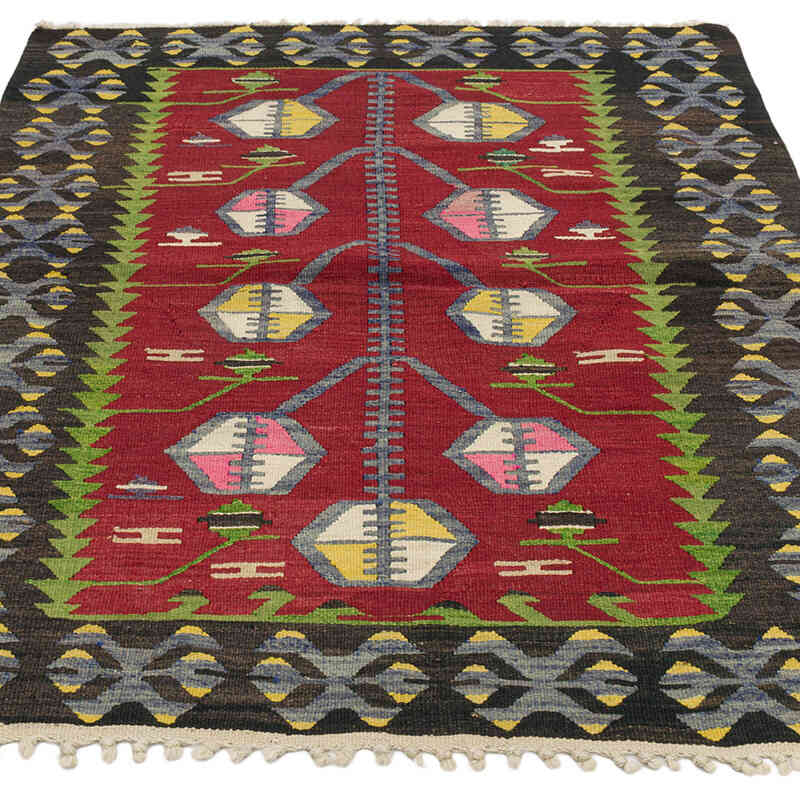 Alfombra Vintage Kilim Turca - 100 cm x 132 cm - K0073311