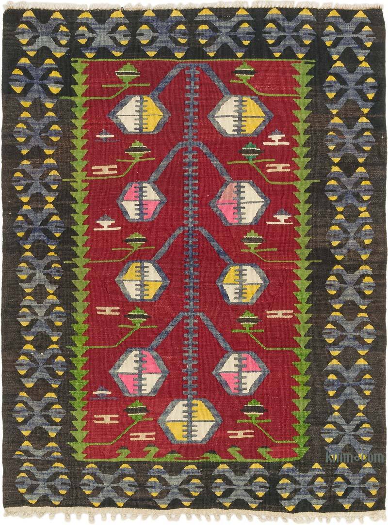 Alfombra Vintage Kilim Turca - 100 cm x 132 cm - K0073311