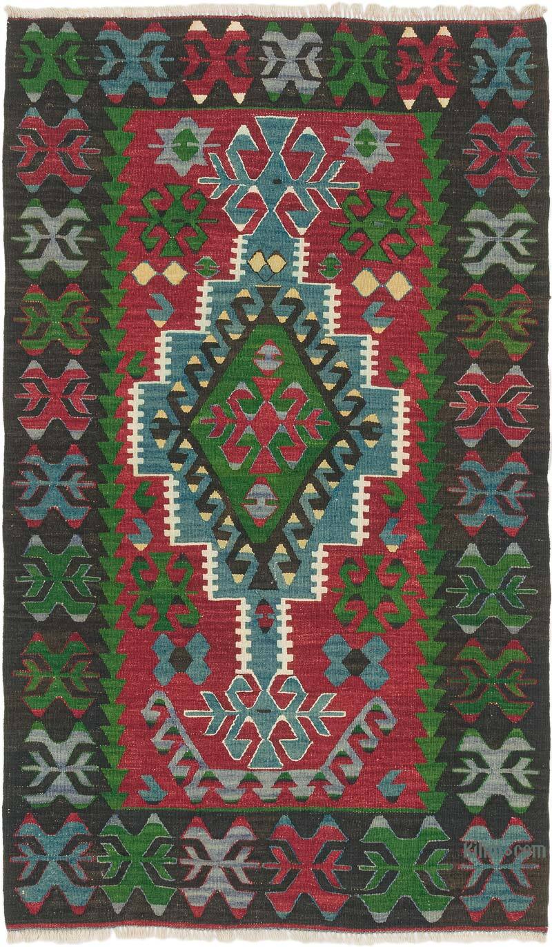 Vintage Turkish Kilim Rug - 3'  x 5' 1" (36" x 61") - K0073312