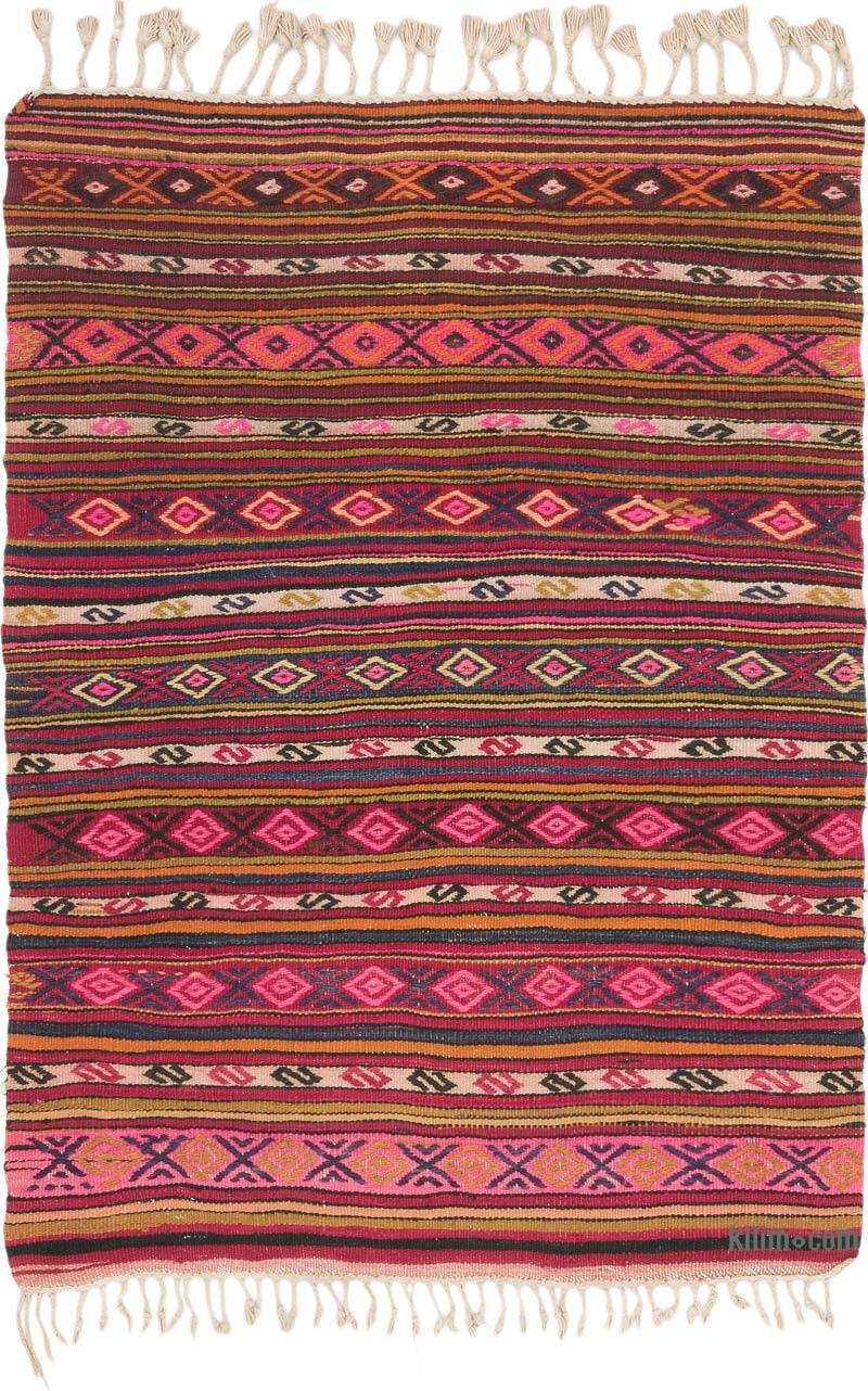 Alfombra Vintage Kilim Turca - 102 cm x 136 cm - K0073315