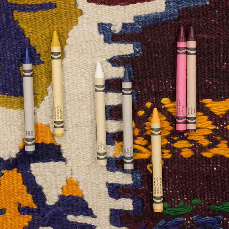 Alfombra Vintage Kilim Turca - 100 cm x 130 cm - K0073319