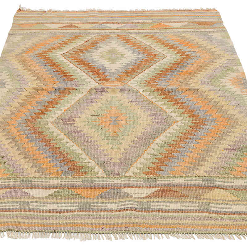 Vintage Turkish Kilim Rug - 3' 6" x 4' 7" (42" x 55") - K0073322