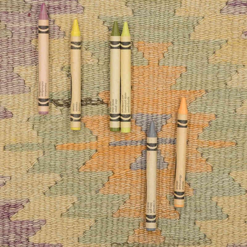 Vintage Turkish Kilim Rug - 3' 6" x 4' 7" (42" x 55") - K0073322