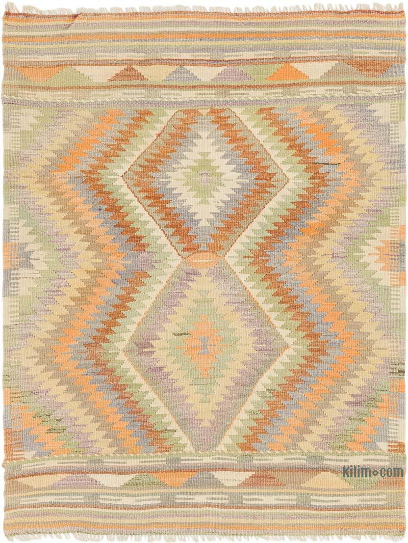 Vintage Turkish Kilim Rug - 3' 6" x 4' 7" (42" x 55") - K0073322