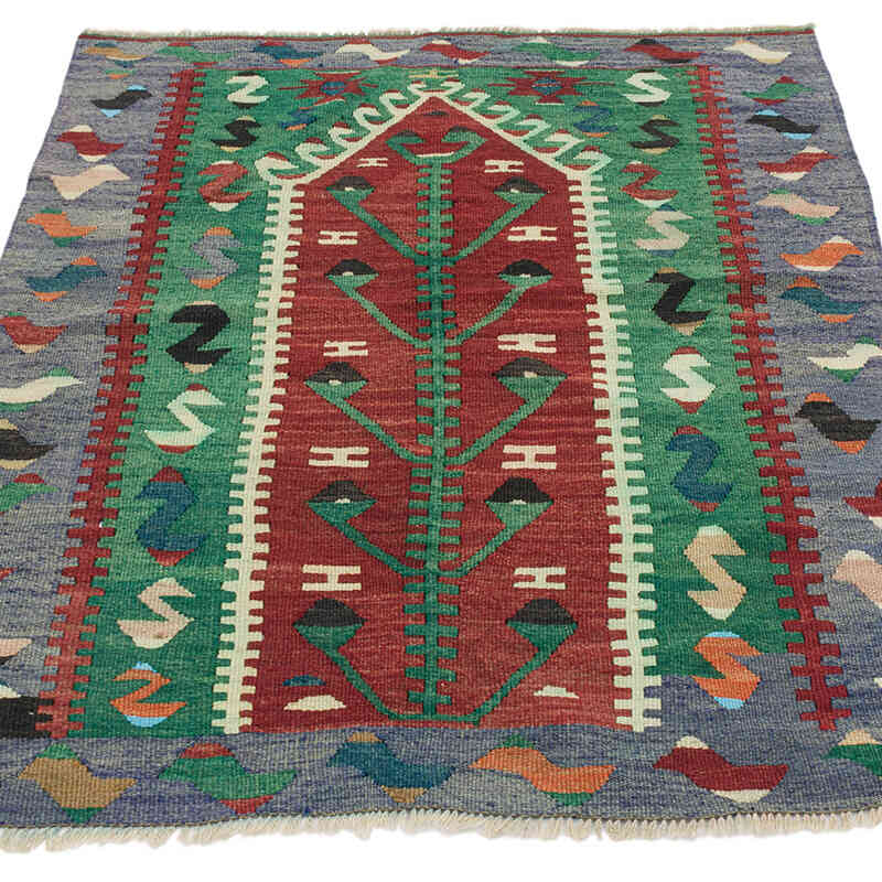 Vintage Turkish Kilim Rug - 2' 7" x 3' 6" (31" x 42") - K0073327