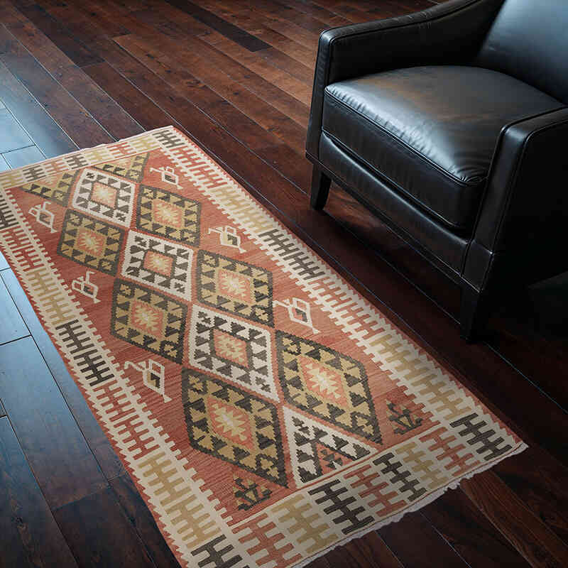 Alfombra Vintage Kilim Turca - 91 cm x 170 cm - K0073328