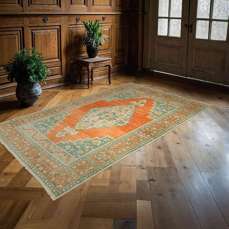 El Dokuma Vintage Halı - 150 cm x 250 cm - K0073887