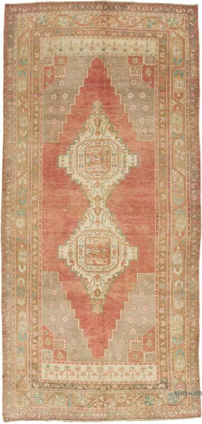 Vintage Turkish Hand-Knotted Rug - 4' 5" x 9' 3" (53" x 111")