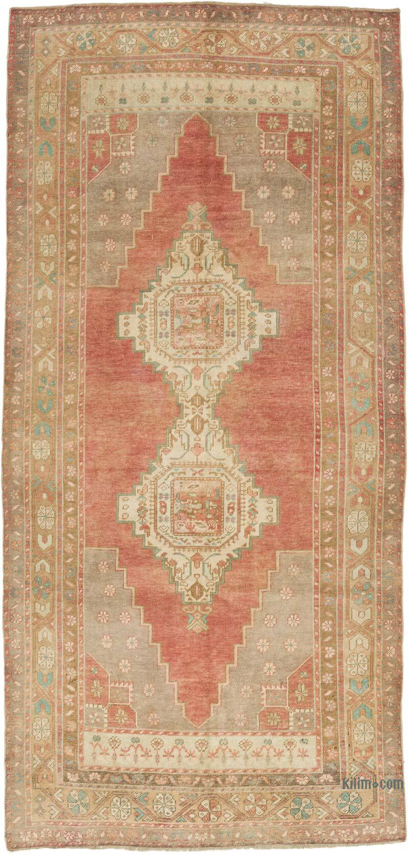 El Dokuma Vintage Halı - 135 cm x 281 cm - K0073889