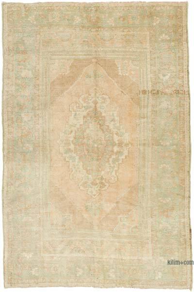 Vintage Turkish Hand-Knotted Rug - 5' 8" x 8' 8" (68" x 104")