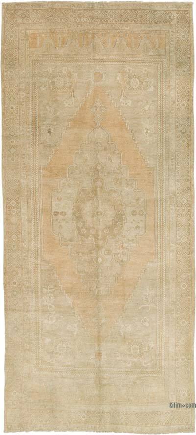 Vintage Turkish Hand-Knotted Rug - 4' 9" x 10' 8" (57" x 128")