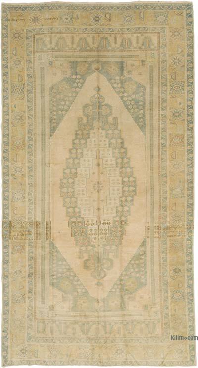 Alfombra Vintage Turca Anudada a Mano - 163 cm x 301 cm