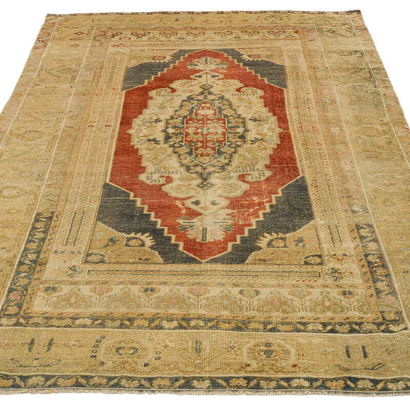 Vintage Turkish Hand-Knotted Rug - 3' 11" x 6' 5" (47" x 77") - K0073900