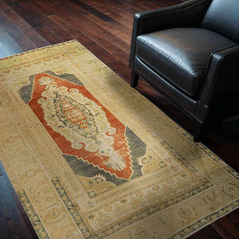 Vintage Turkish Hand-Knotted Rug - 3' 11" x 6' 5" (47" x 77") - K0073900