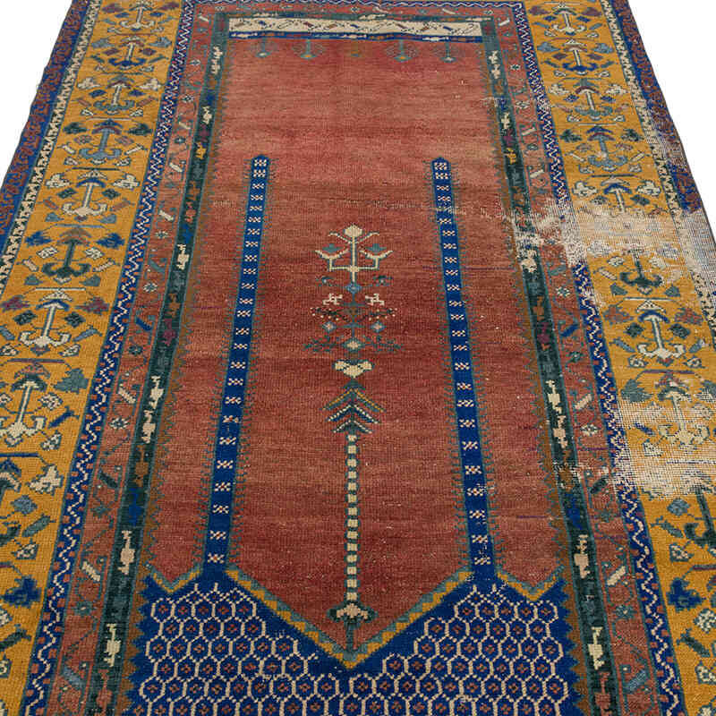 Vintage Turkish Hand-Knotted Rug - 4' 4" x 8'  (52" x 96") - K0073908