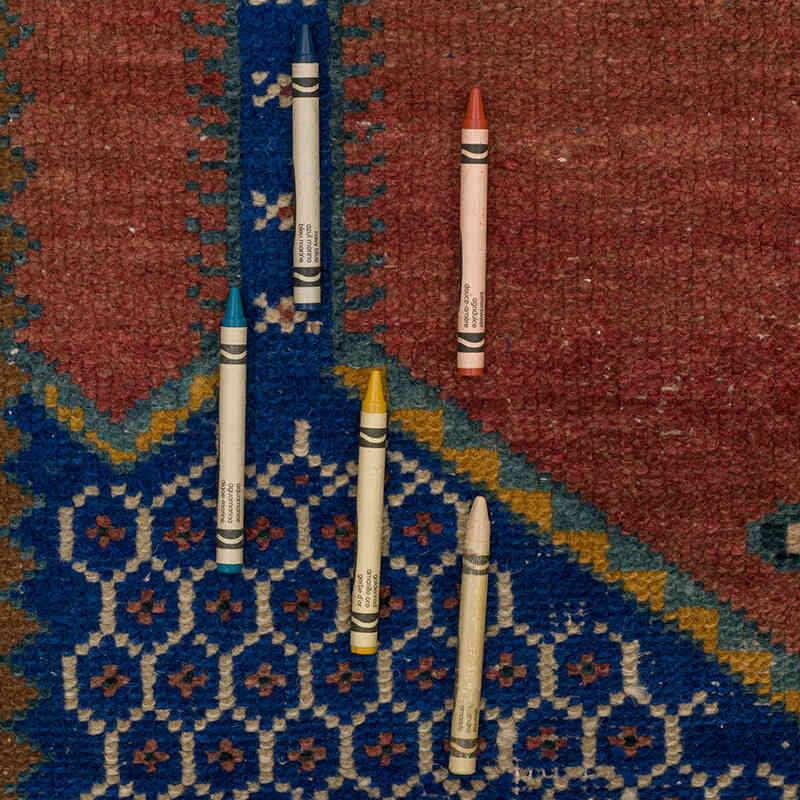 Vintage Turkish Hand-Knotted Rug - 4' 4" x 8'  (52" x 96") - K0073908