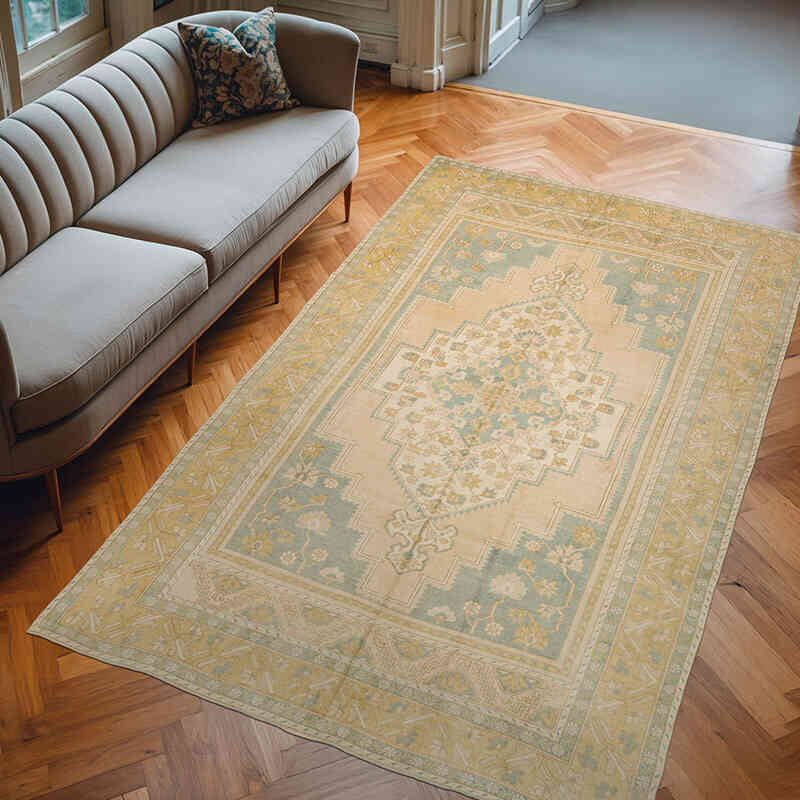 El Dokuma Vintage Halı - 201 cm x 320 cm - K0073912
