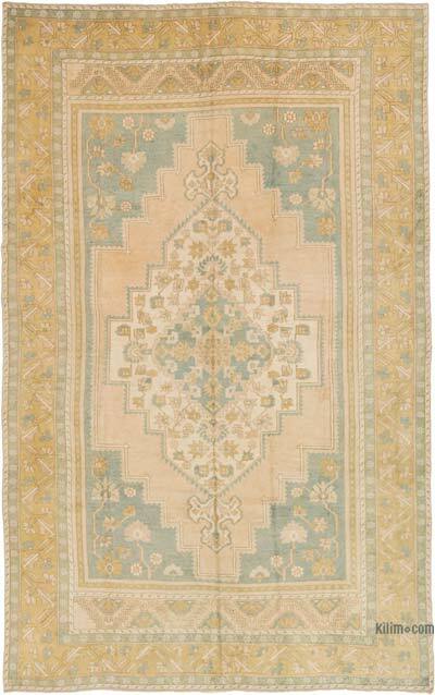 Vintage Turkish Hand-Knotted Rug - 6' 7" x 10' 6" (79" x 126")