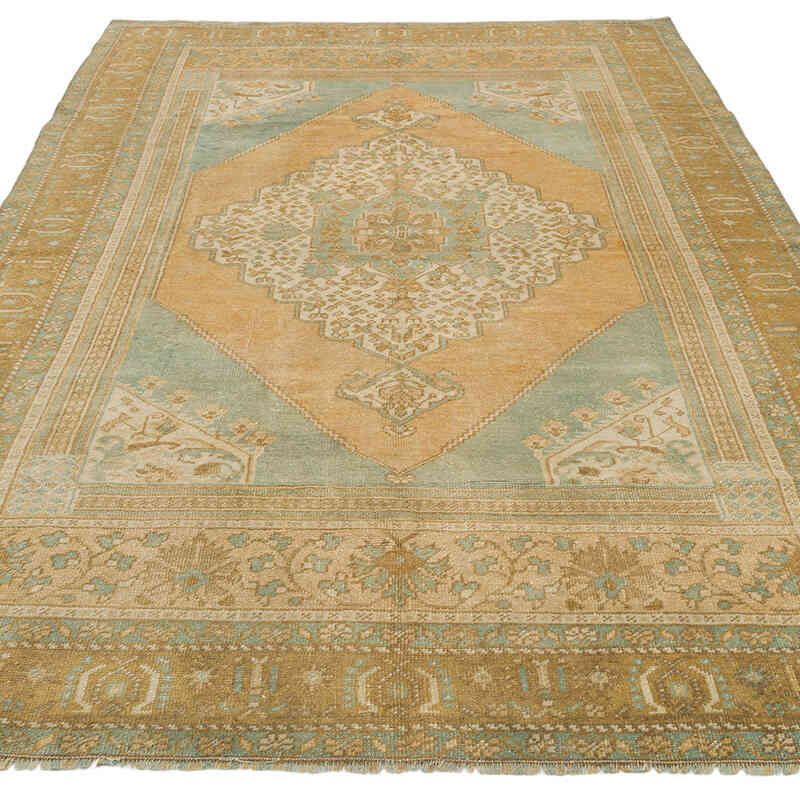 Alfombra Vintage Turca Anudada a Mano - 154 cm x 250 cm - K0073914