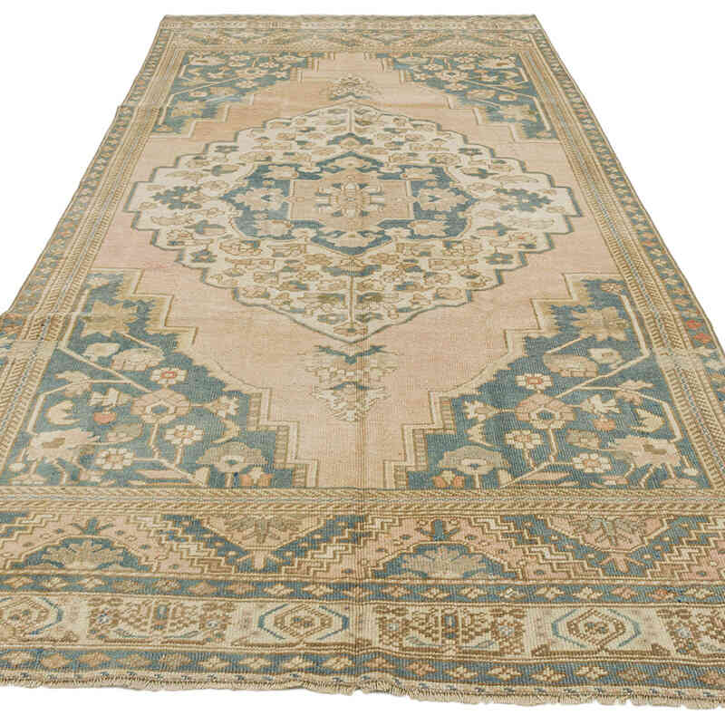 Alfombra Vintage Turca Anudada a Mano - 131 cm x 290 cm - K0073945
