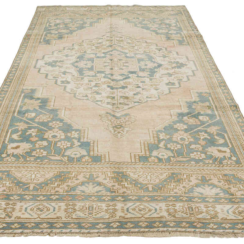 Alfombra Vintage Turca Anudada a Mano - 131 cm x 290 cm - K0073945