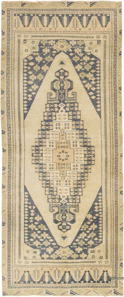 Vintage Turkish Hand-Knotted Rug - 3' 10" x 9' 1" (46" x 109")