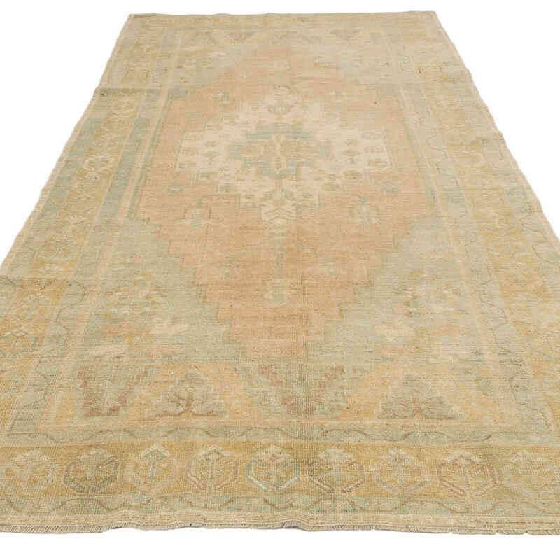 Alfombra Vintage Turca Anudada a Mano - 140 cm x 275 cm - K0073953
