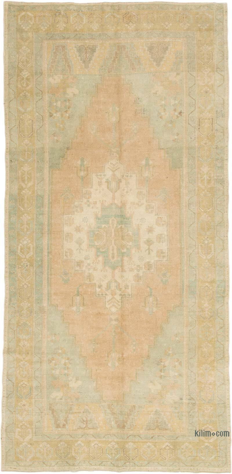 Alfombra Vintage Turca Anudada a Mano - 140 cm x 275 cm - K0073953